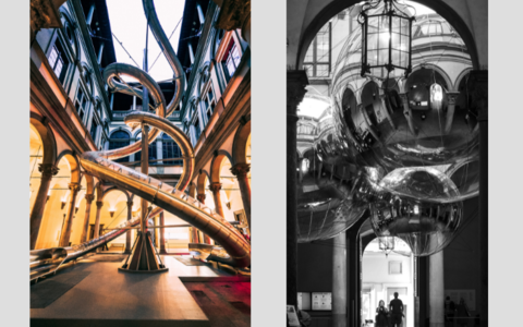 Palazzo Strozzi - immages of two different expositions in the internal chiostro